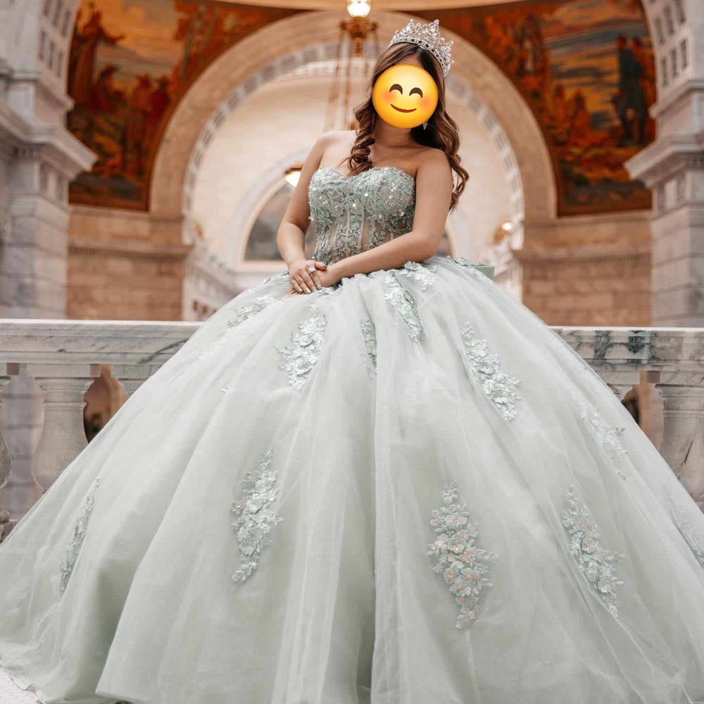 Green Quinceañera Dress - Picture 1 of 8